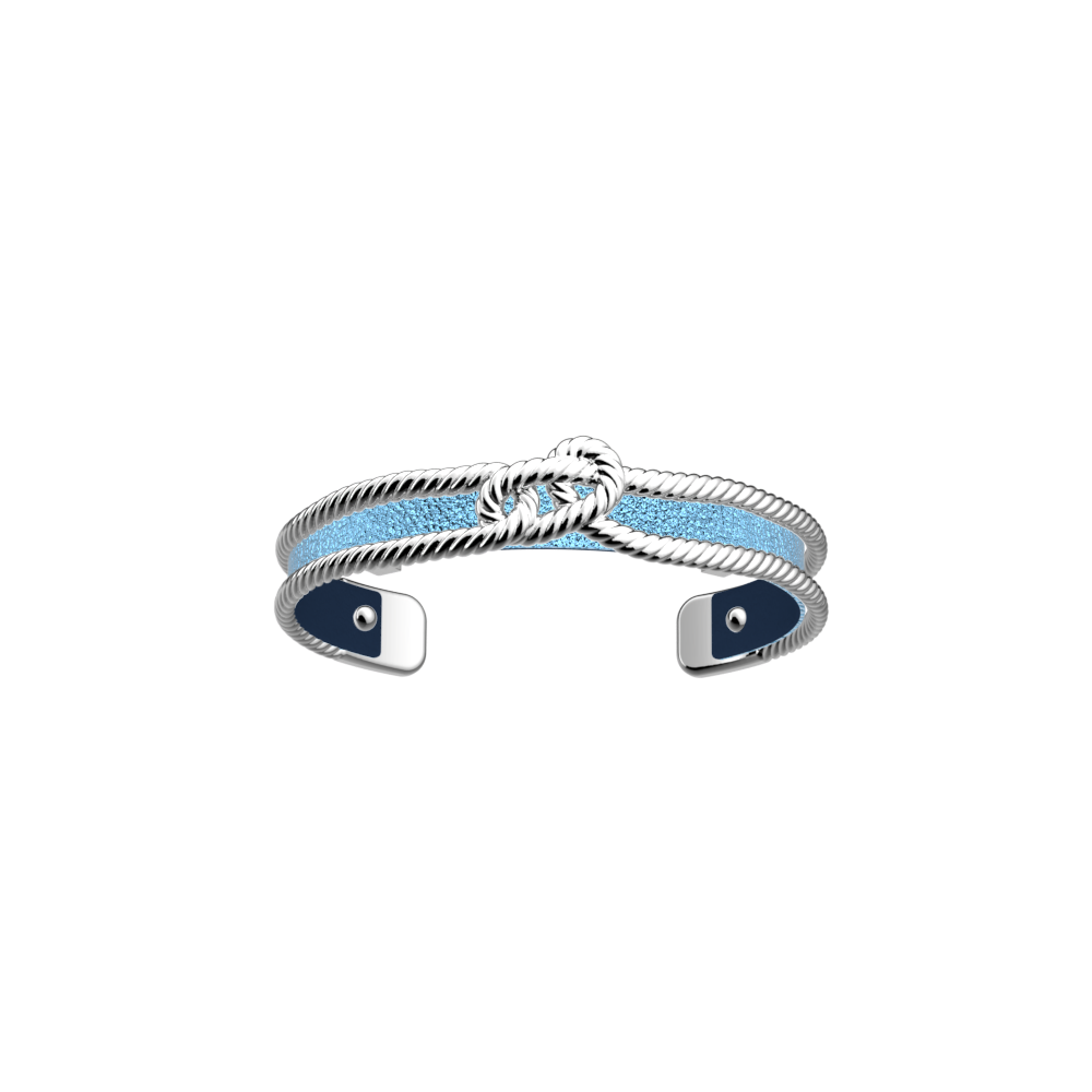 Manchette Cordage, cuir réversible Marine / Ciel étoilé