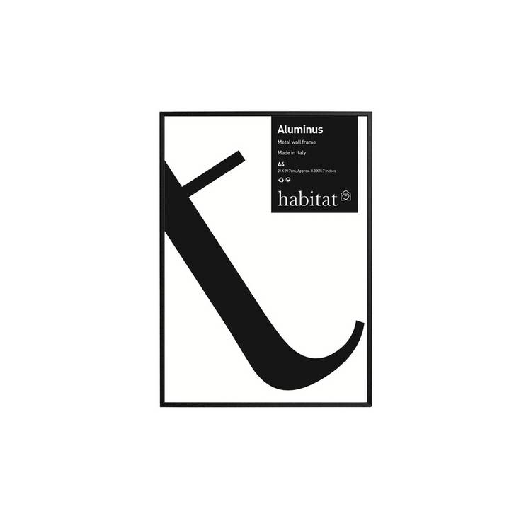 Habitat Aluminus Black Metal Picture Frame - 20x30cm