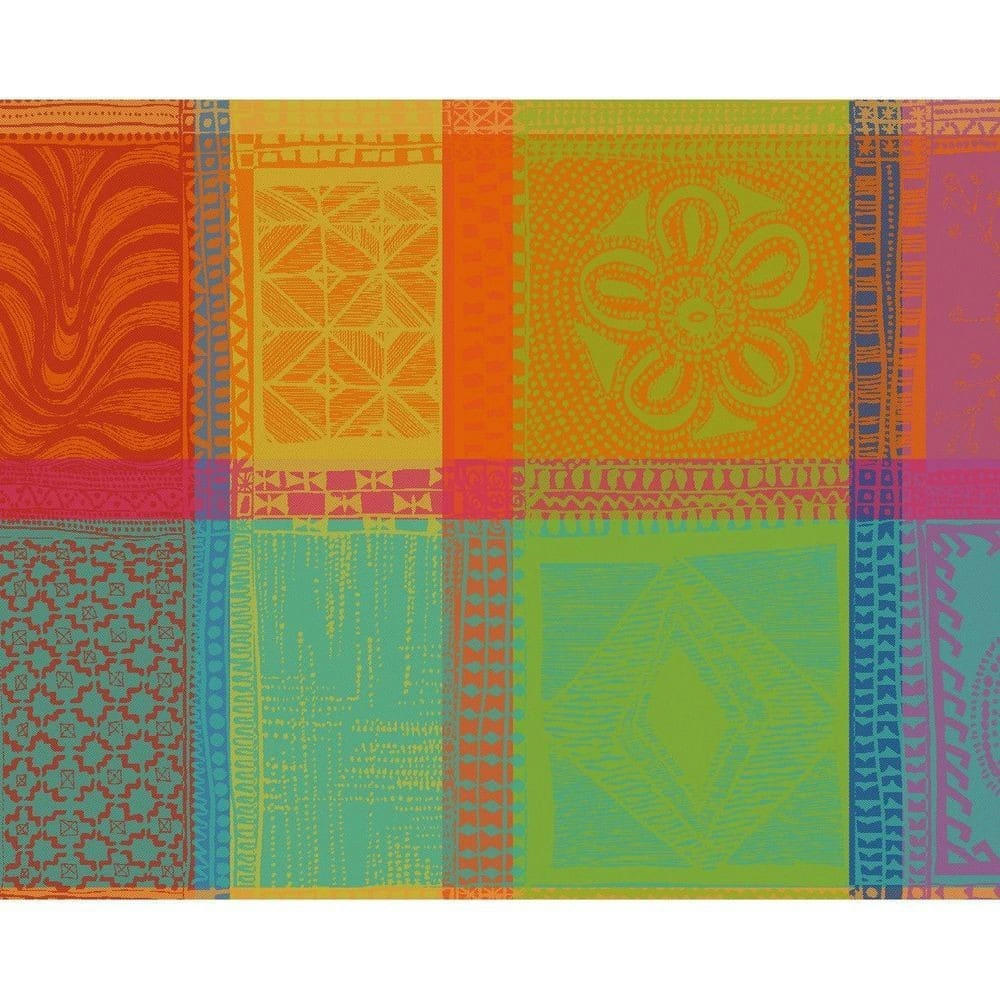 MILLE WAX CREOLE - Set  pur coton orange 40X50