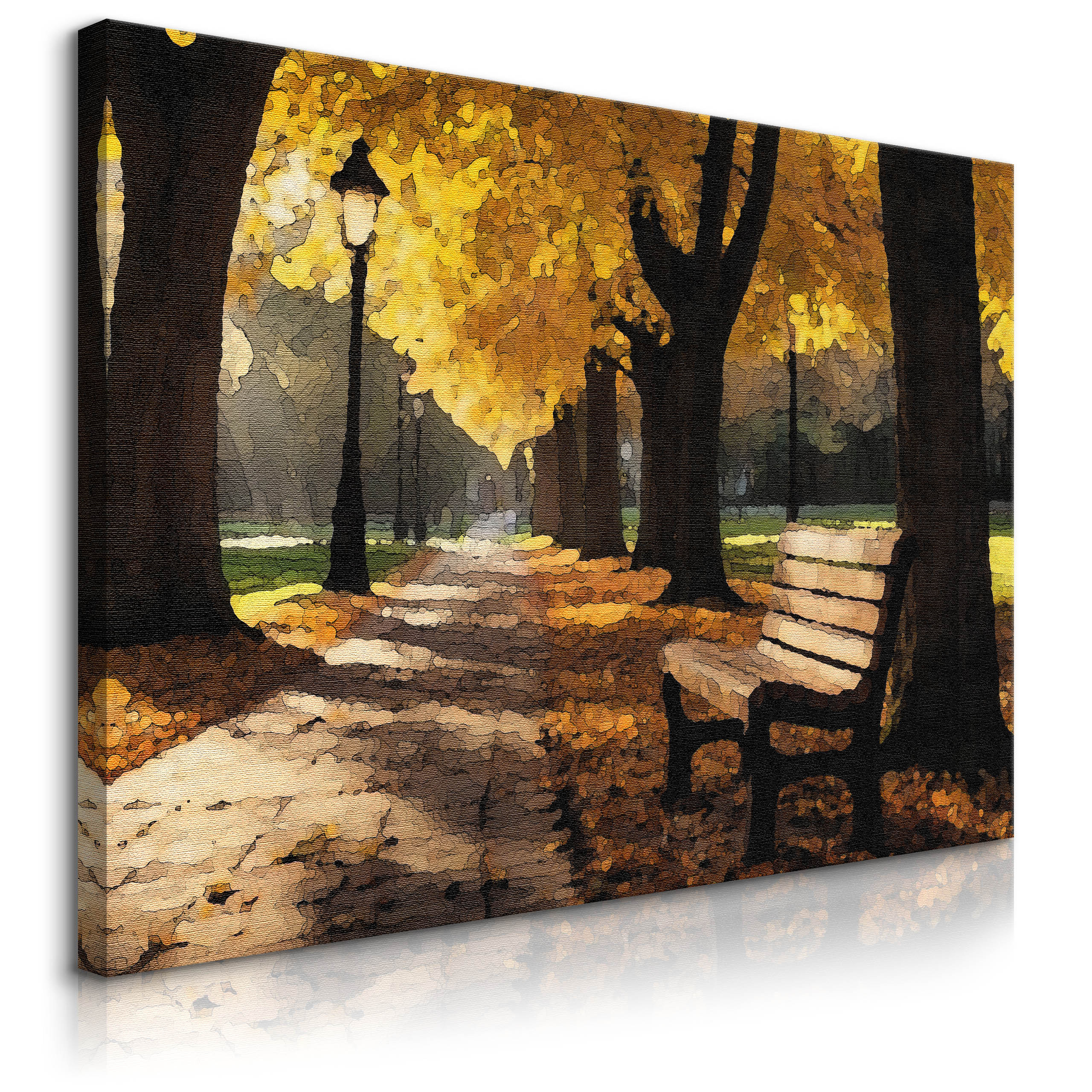 Obraz Malowany Jesienny Park 30x20cm