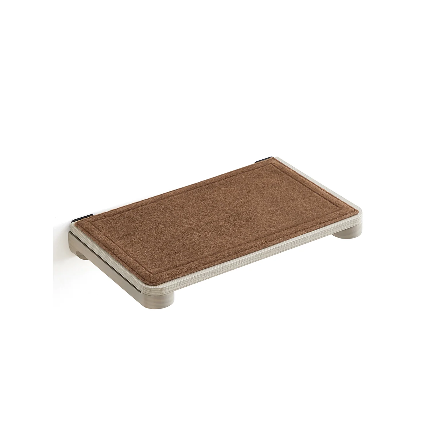 Étagère murale pour chat avec tapis en tissu