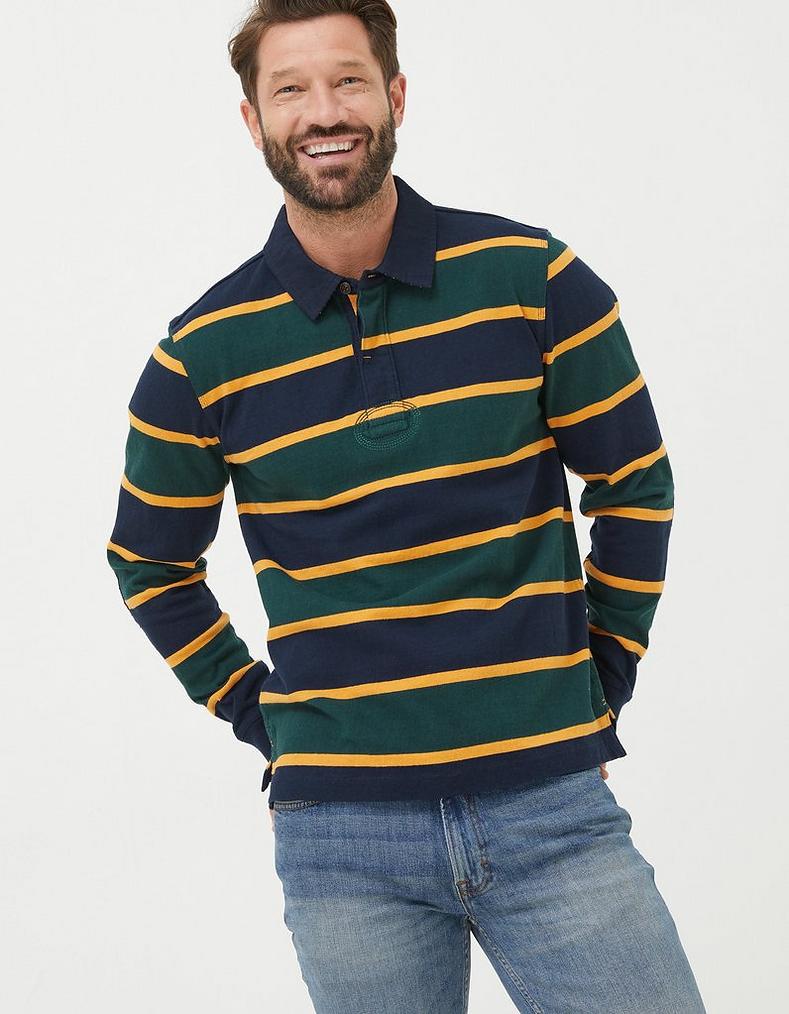 Long Sleeve Stripe Rugby Sweatshirt