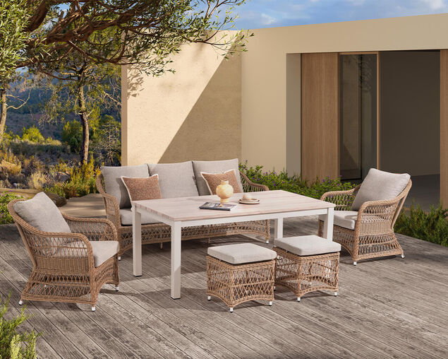 Kalbarri 6 Piece Low Dining Setting