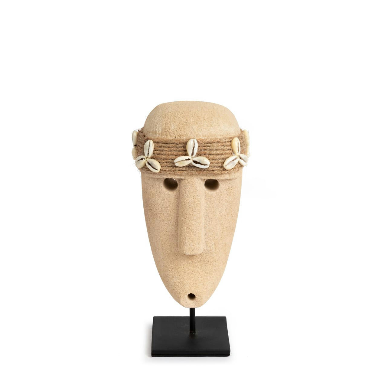 SUMBA - Statue en grès sur socle métallique