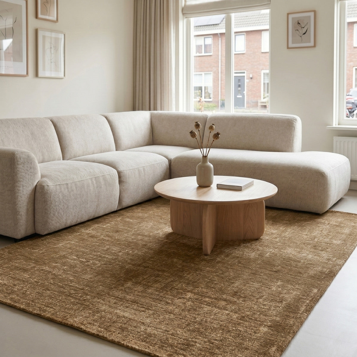 DÉJA Living Vloerkleed Emren - Olijfgroen Stof - 155x230cm