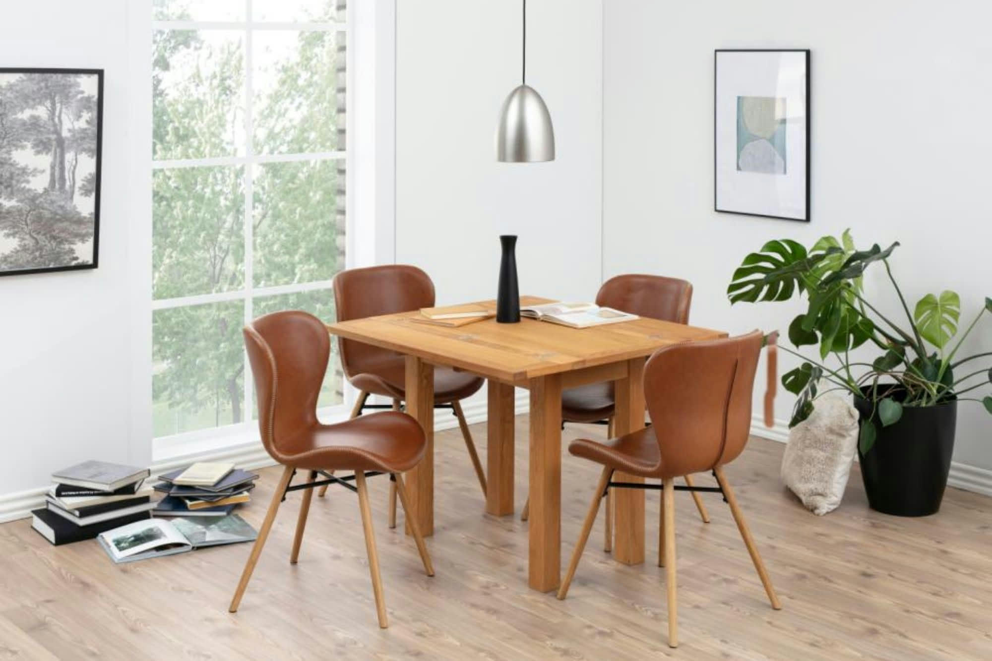 MATILDA - Lot de 2 chaises simili et bois