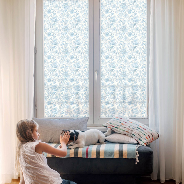 Folia dekoracyjna Wzór w kwiaty ochrona prywatności 50x100 Wallfluent