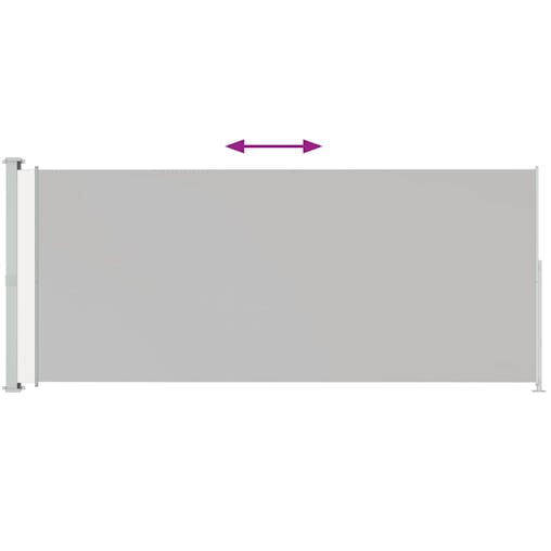NNEVL Patio Retractable Side Awning 220x500cm Grey