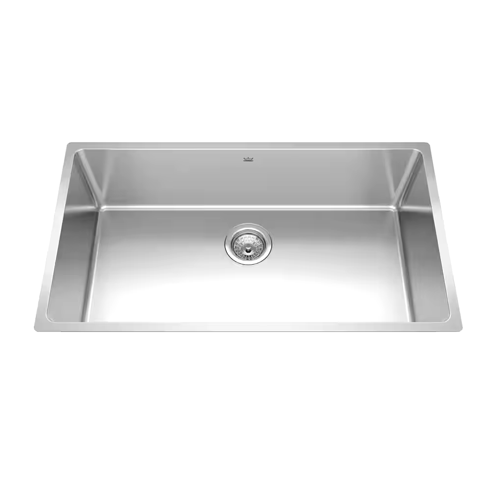 Kindred Brookmore Undermount Single Bowl Kitchen Sink, 32.5-in x 18.1-in x 9-in, Stainless Steel