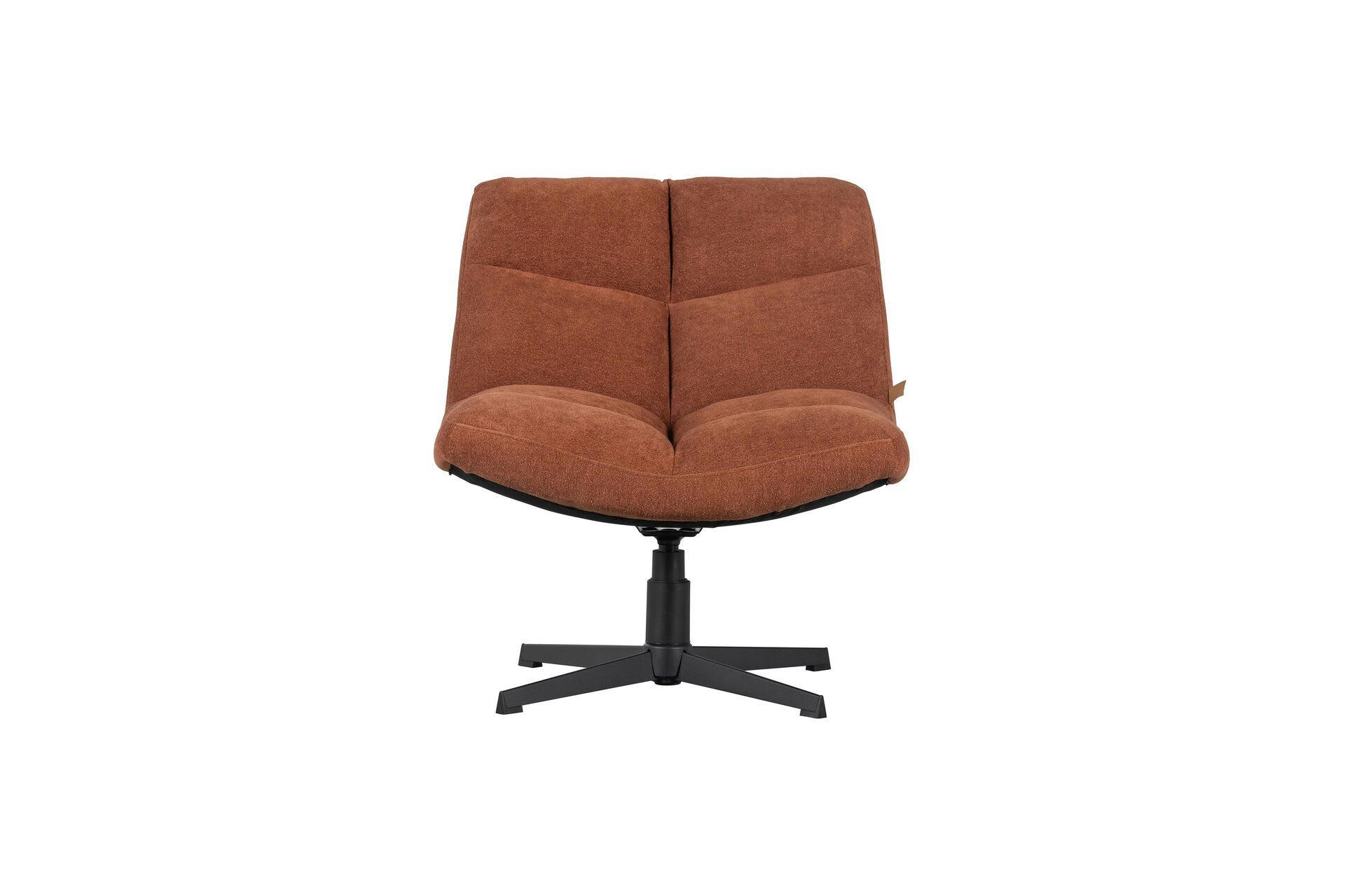 VINNY - Fauteuil effet peau de mouton terracotta