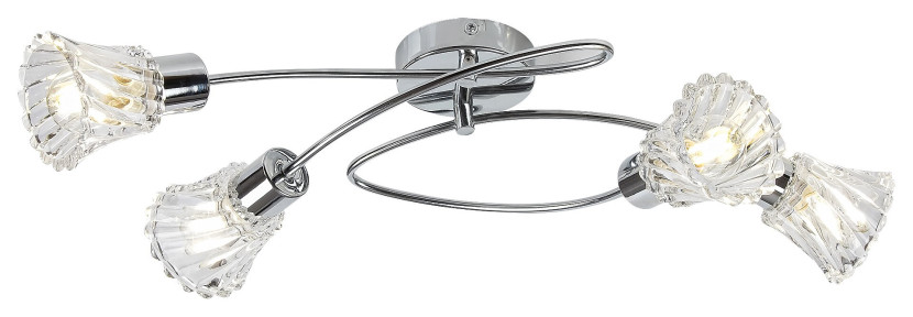 Lampa sufitowa chromowana przezroczysta Hestia 4xE14x40W Rabalux