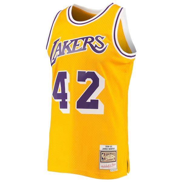 James Worthy Los Angeles Lakers 1984/85 Hardwood Classics Swingman Jersey - Gold