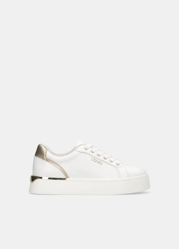 Sneakers platform in pelle