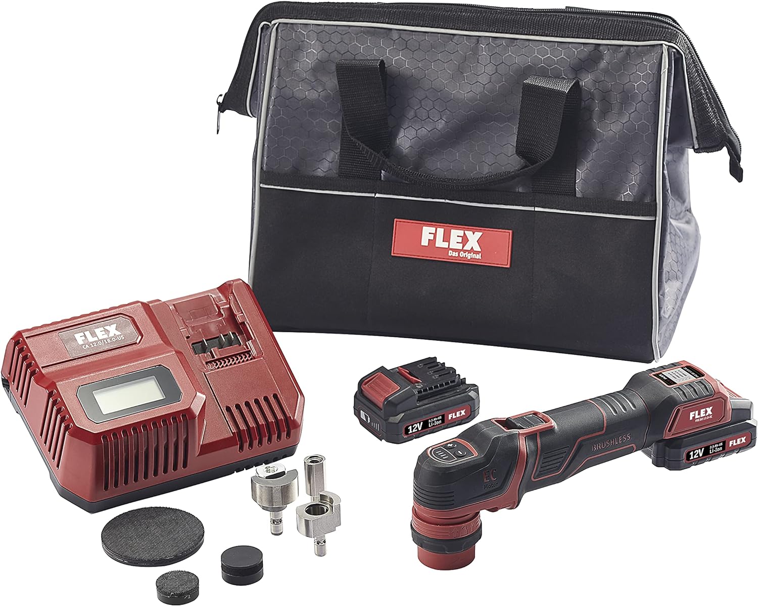 PXE 80 12.0-EC set USA 12V Cordless Multi-Polisher-Set, Includes Two 2.5Ah Batteries, One Charger  Soft Bag
