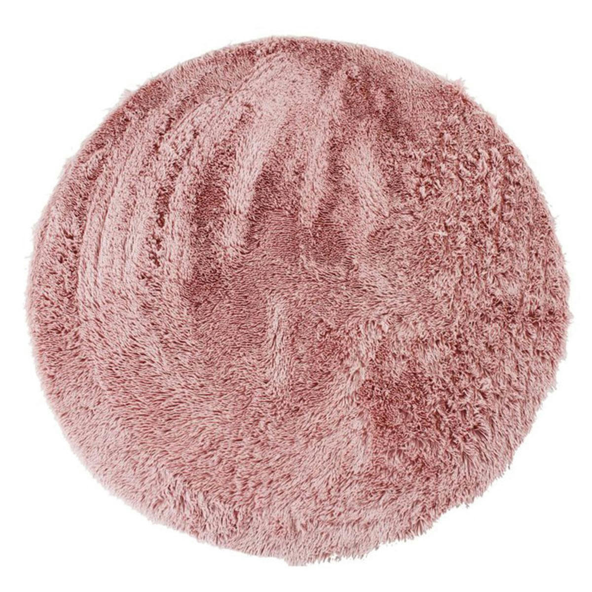NEO - Tapis lavable à base fine et souple extra doux rose diam.160