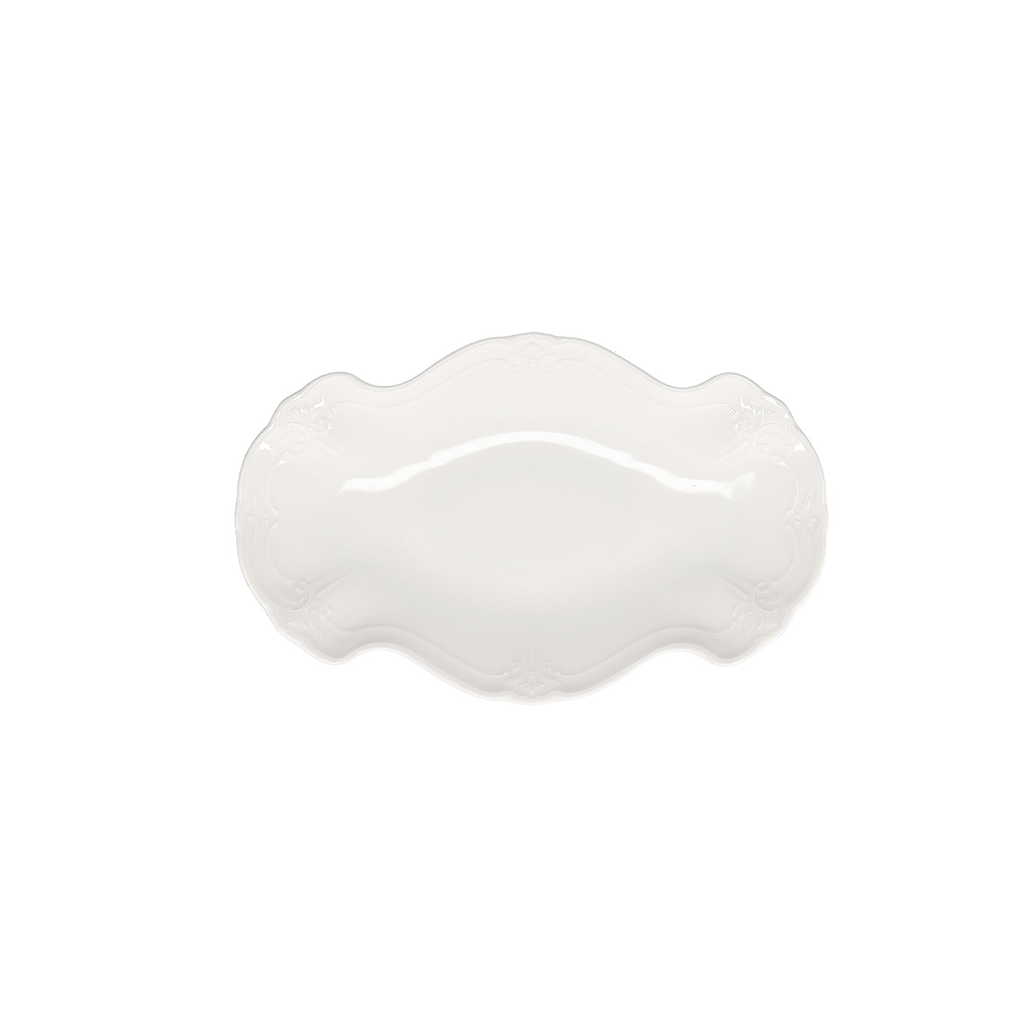 Bonbistro - Serveerschaal 26x16cm ivoor Retro - Set van 4