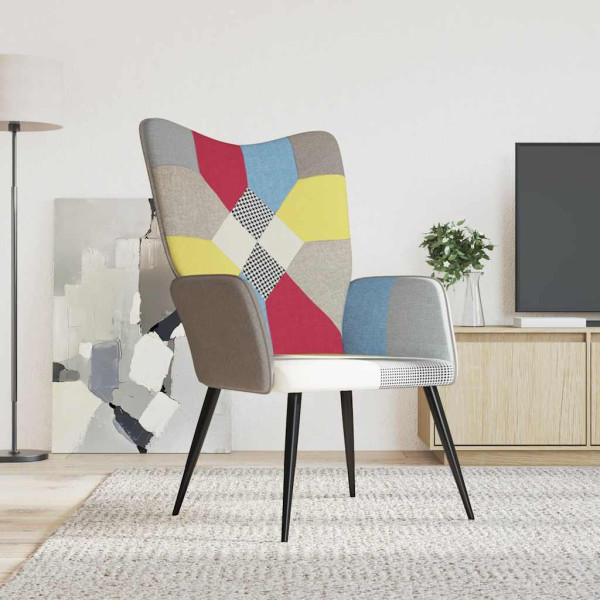 Fotel Wypoczynkowy Tapicerowany Patchwork Do Salonu Pokoju