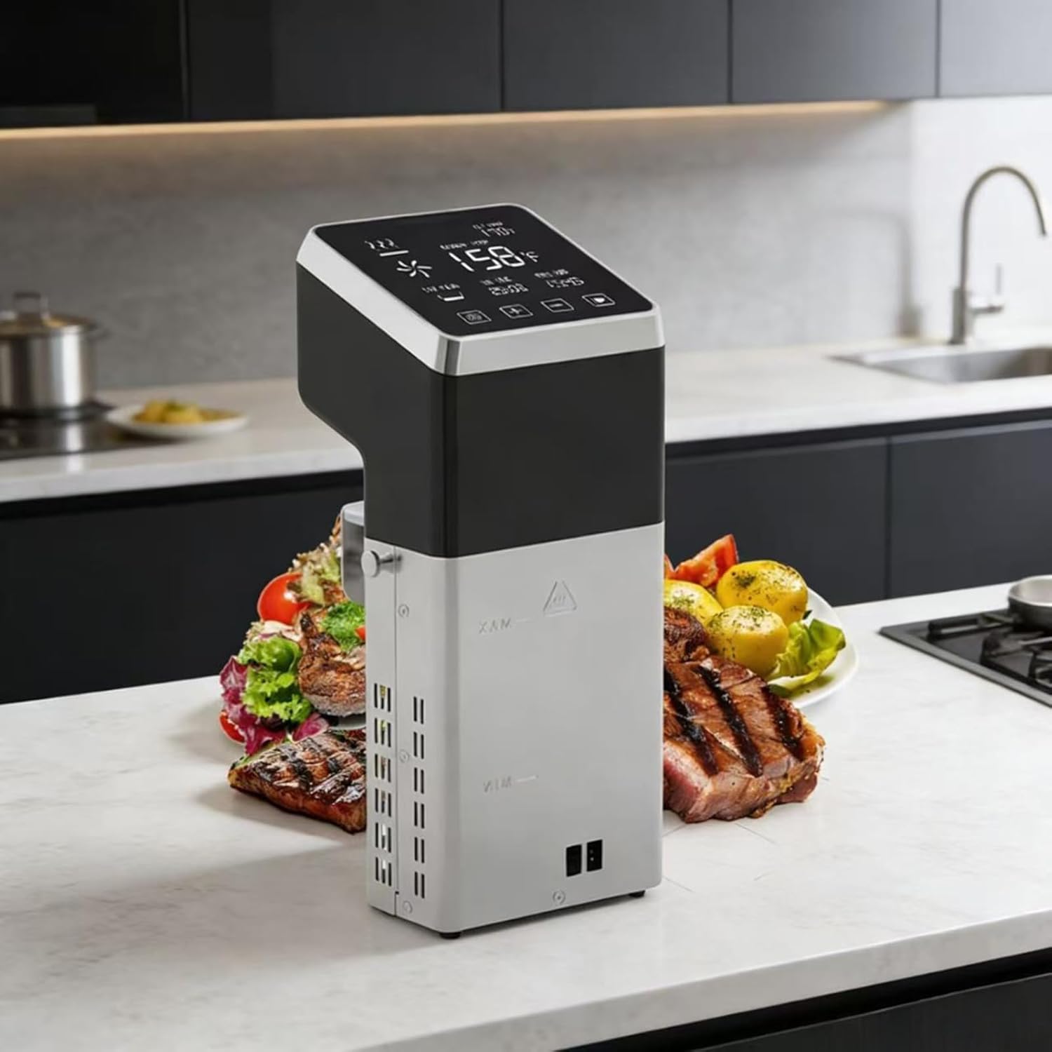 Commercial Sous Vide Precision Cooker 1400W | Fast-Heating Immersion Circulator | Thermal Sous Vide Machine with Accurate Temperature & Timer | IPX7 Waterproof | Quiet | For Restaurants & Home Kitchen