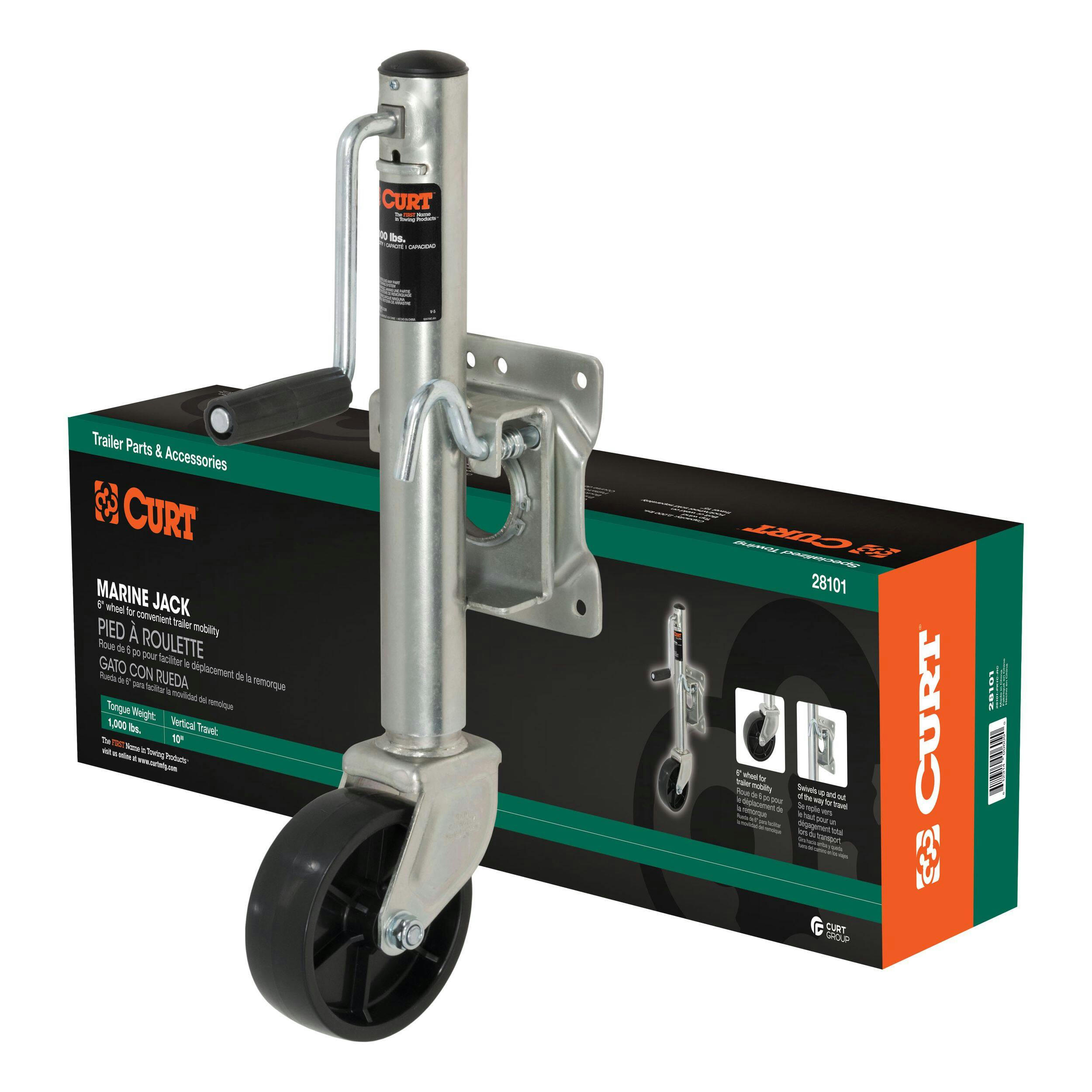 CURT Marine Jack with 6-in Wheel