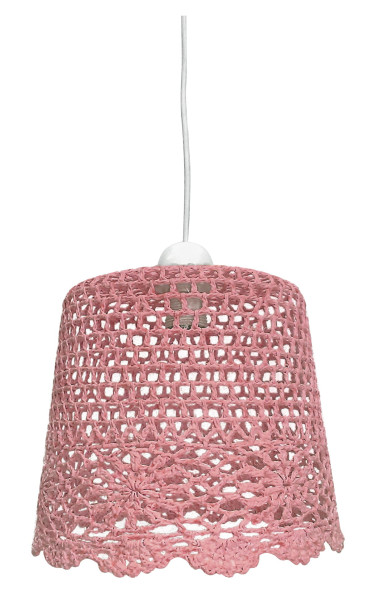 Lampa wisząca biało-różowa NONNA 1xE27x60W wym: 100x27x27 cm Candellux