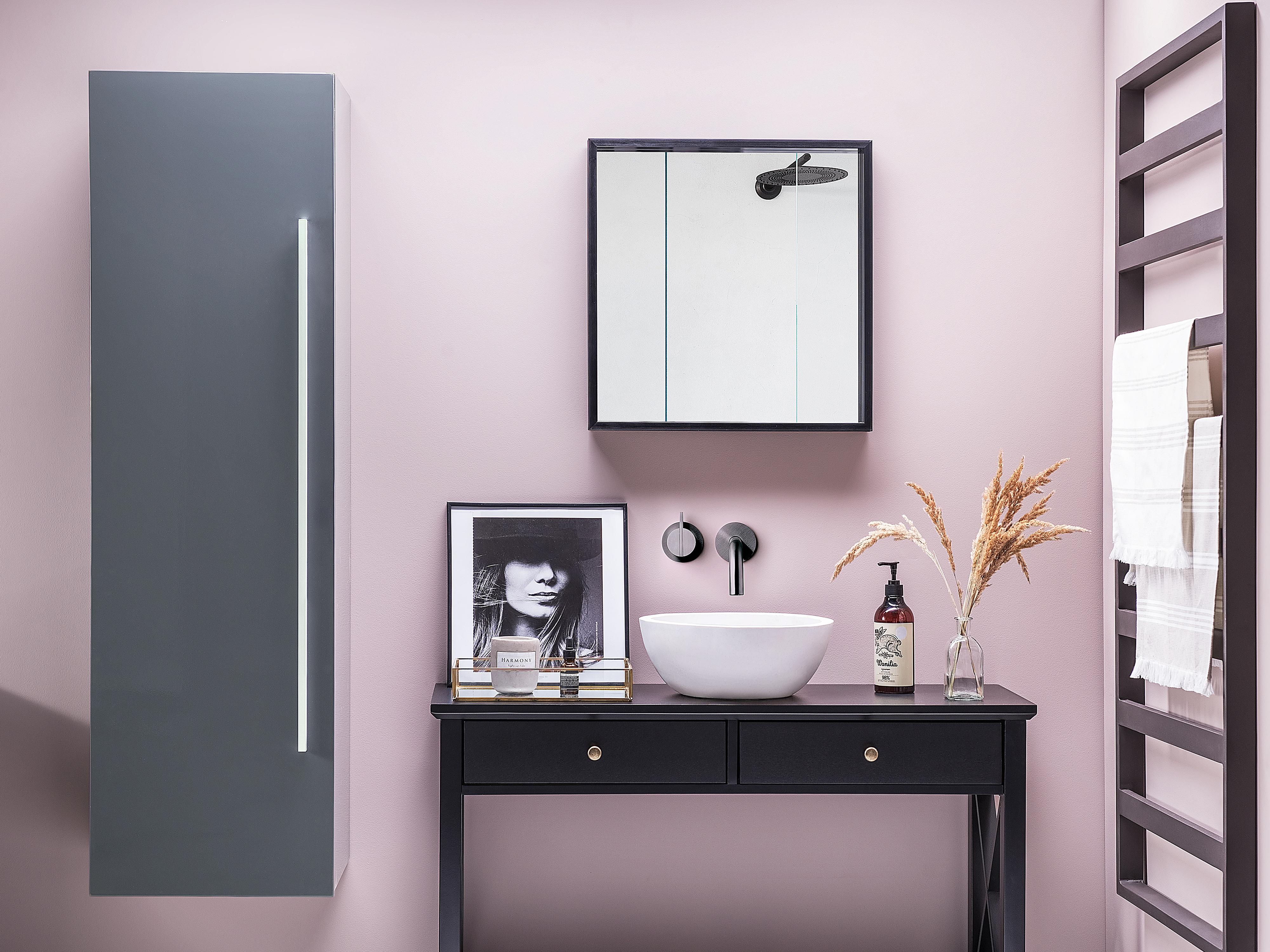 Bathroom Wall Mounted Cabinet MATARO 40 cm Grey