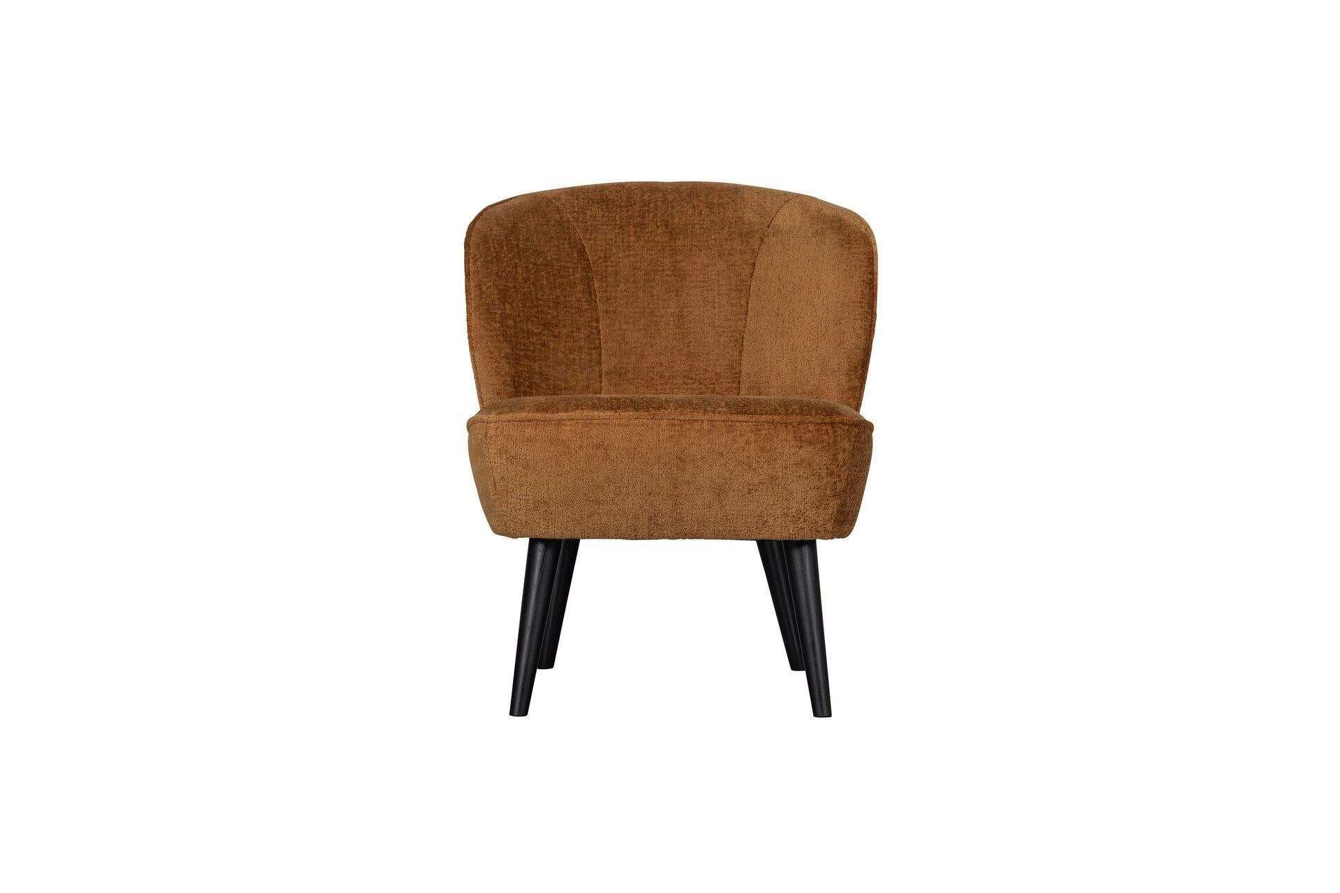 SARA - Fauteuil en velour marron