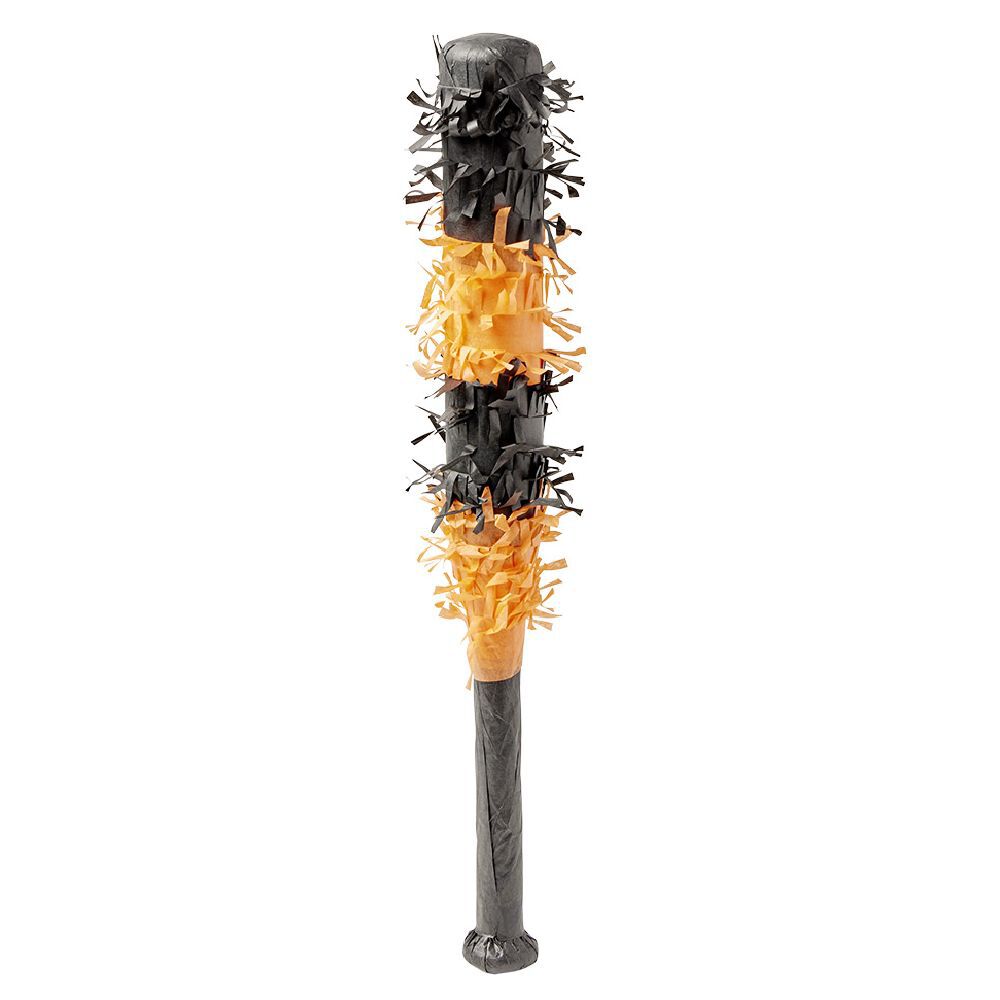 Bâton pour pi&ntilde;ata Halloween froufrou orange et noir