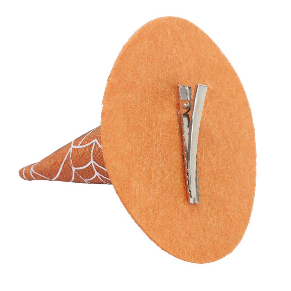 Barrette cheveux Halloween chapeau de sorcière 9x3x6cm (2 modèles)