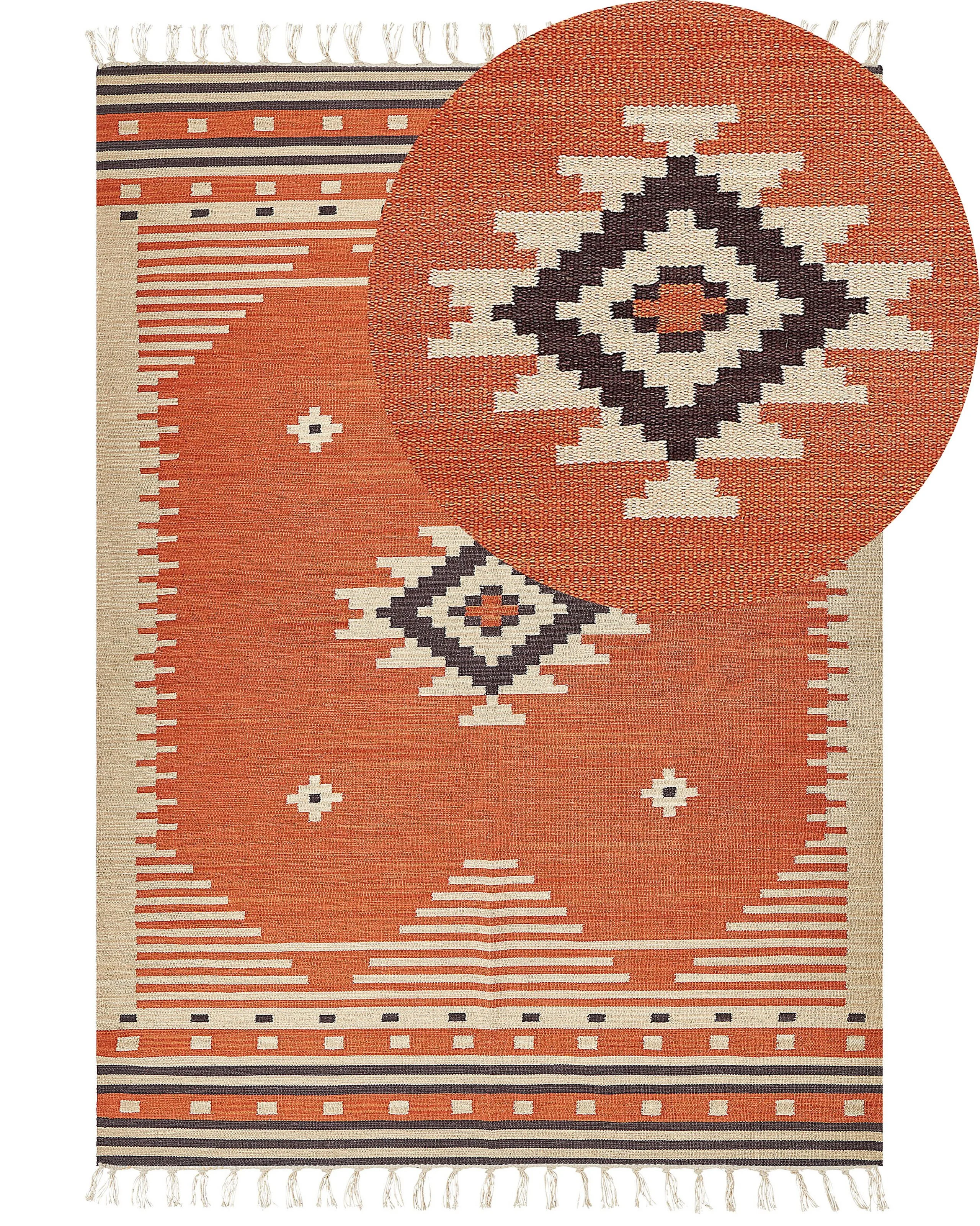 Dywan bawełniany kilim 200x300 cm wielokolorowy