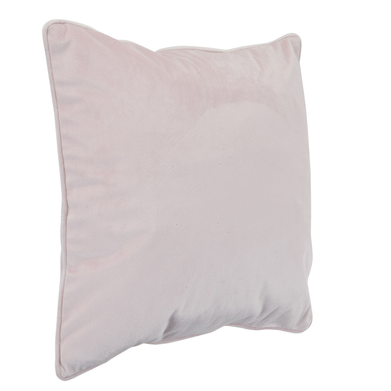 Housse de coussin en velours rose poudré