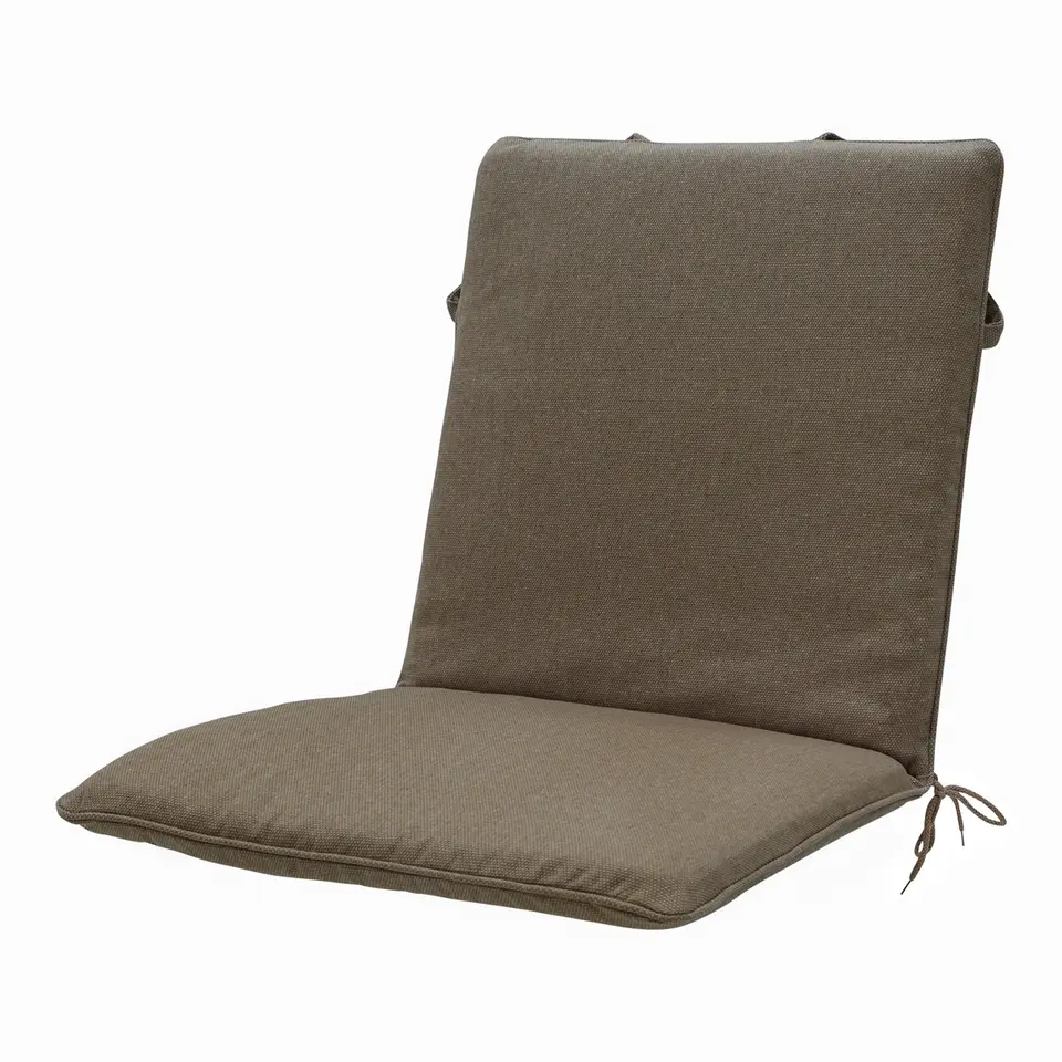 Madison - Stapelstoelkussen Taupe canvas eco  - Ca. 97x49 cm - Set van 4