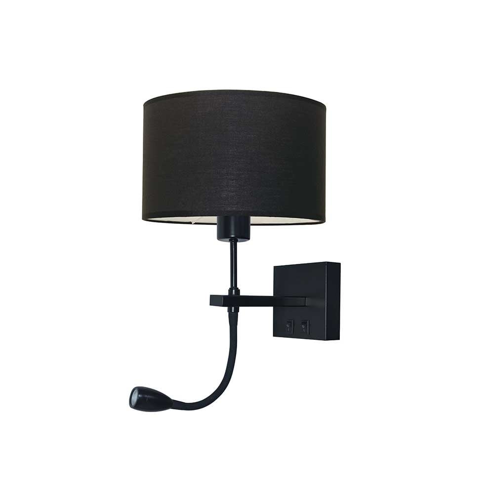 Artdelight wandlamp Quad - 2 lichts - 25 x 55  cm - zwart