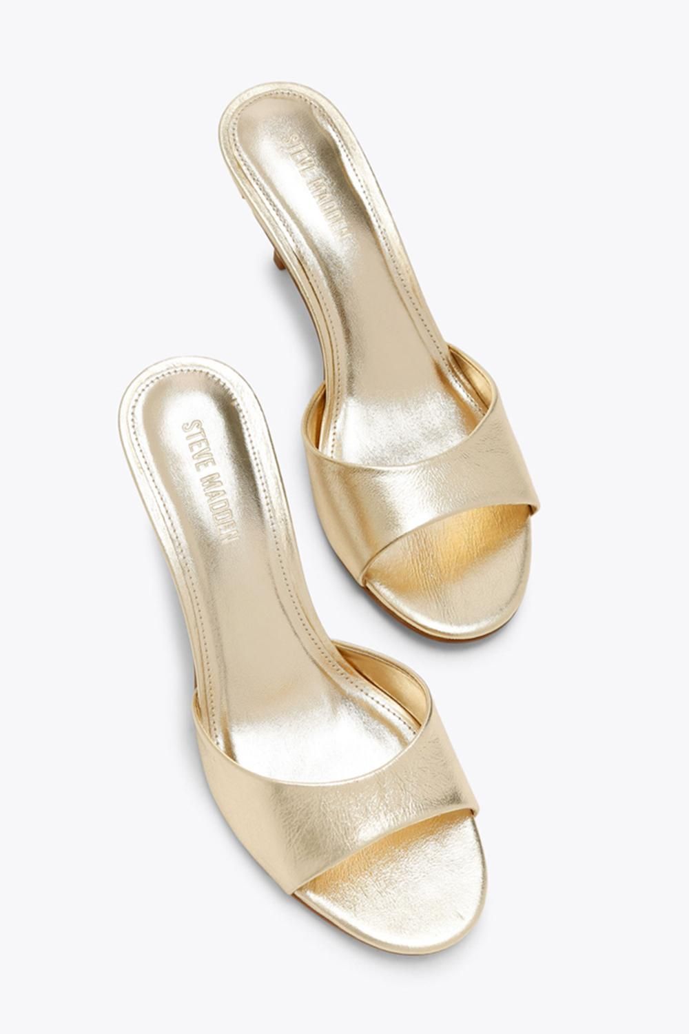 STEVE MADDEN Kendrix Gold' Leather Heels