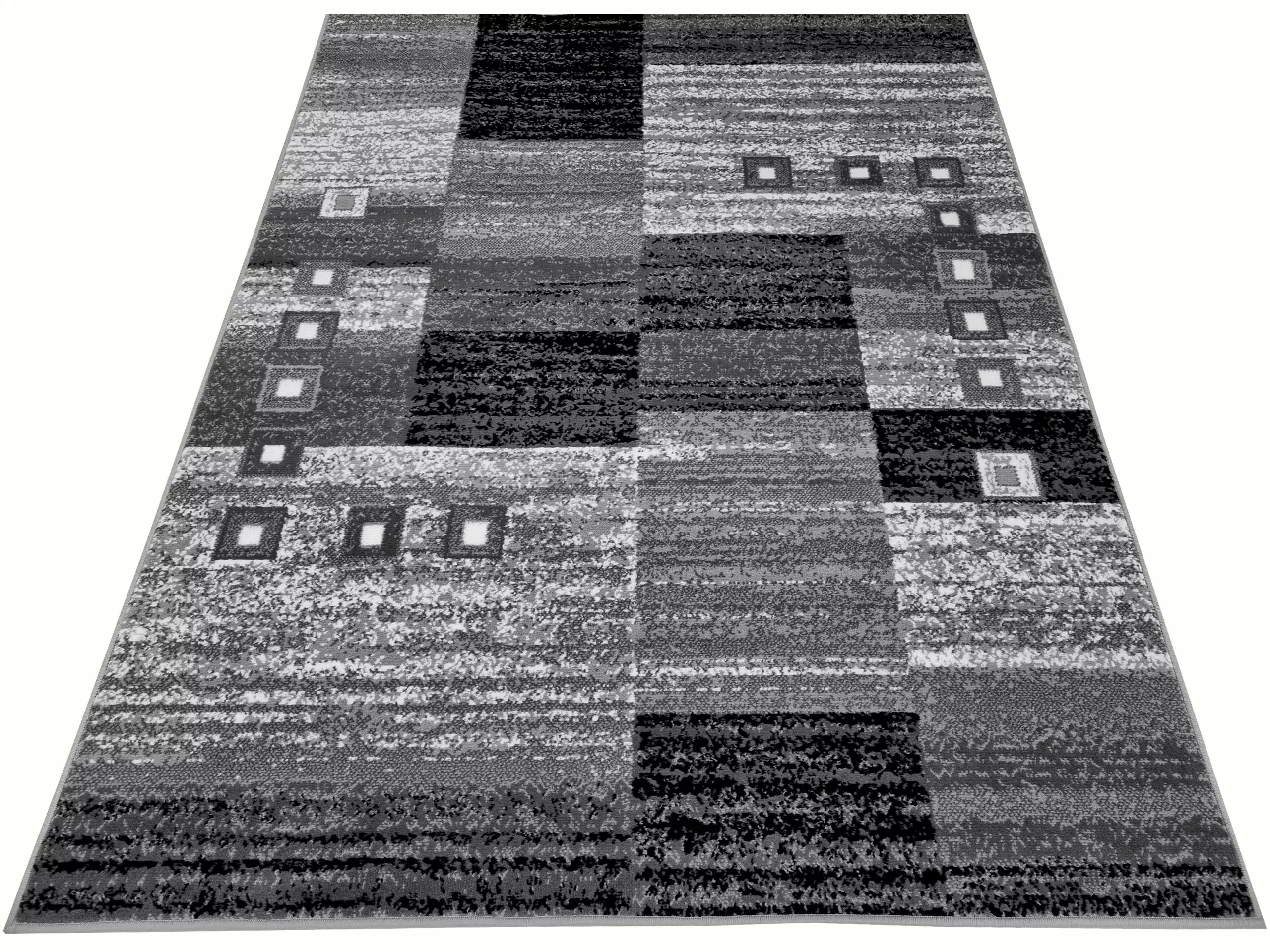 Dywan nowoczesny szary do salonu pokoju 765 - 70x130 cm - modny solidny