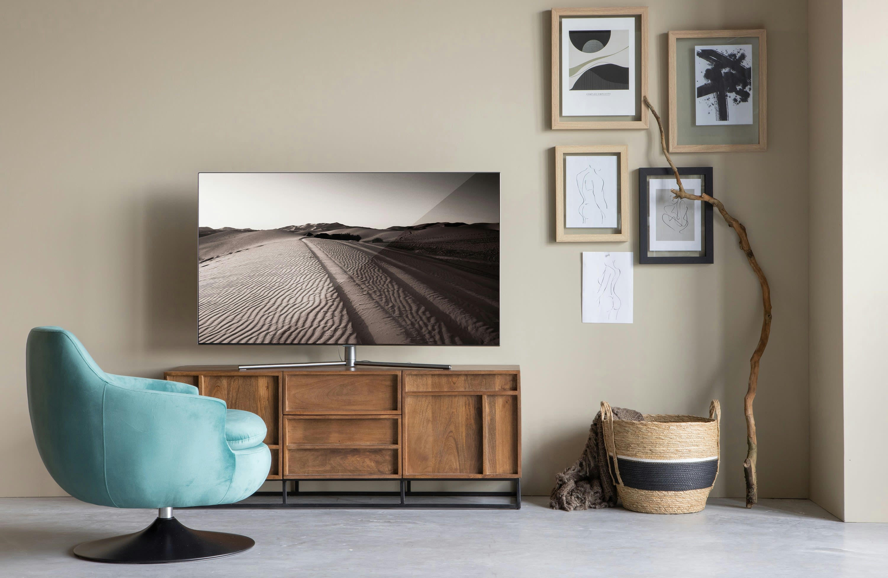 JADA - Fauteuil en velour bleu