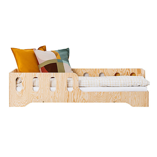 Lit 90x200 entree droite sommier inclus Estelle Bois