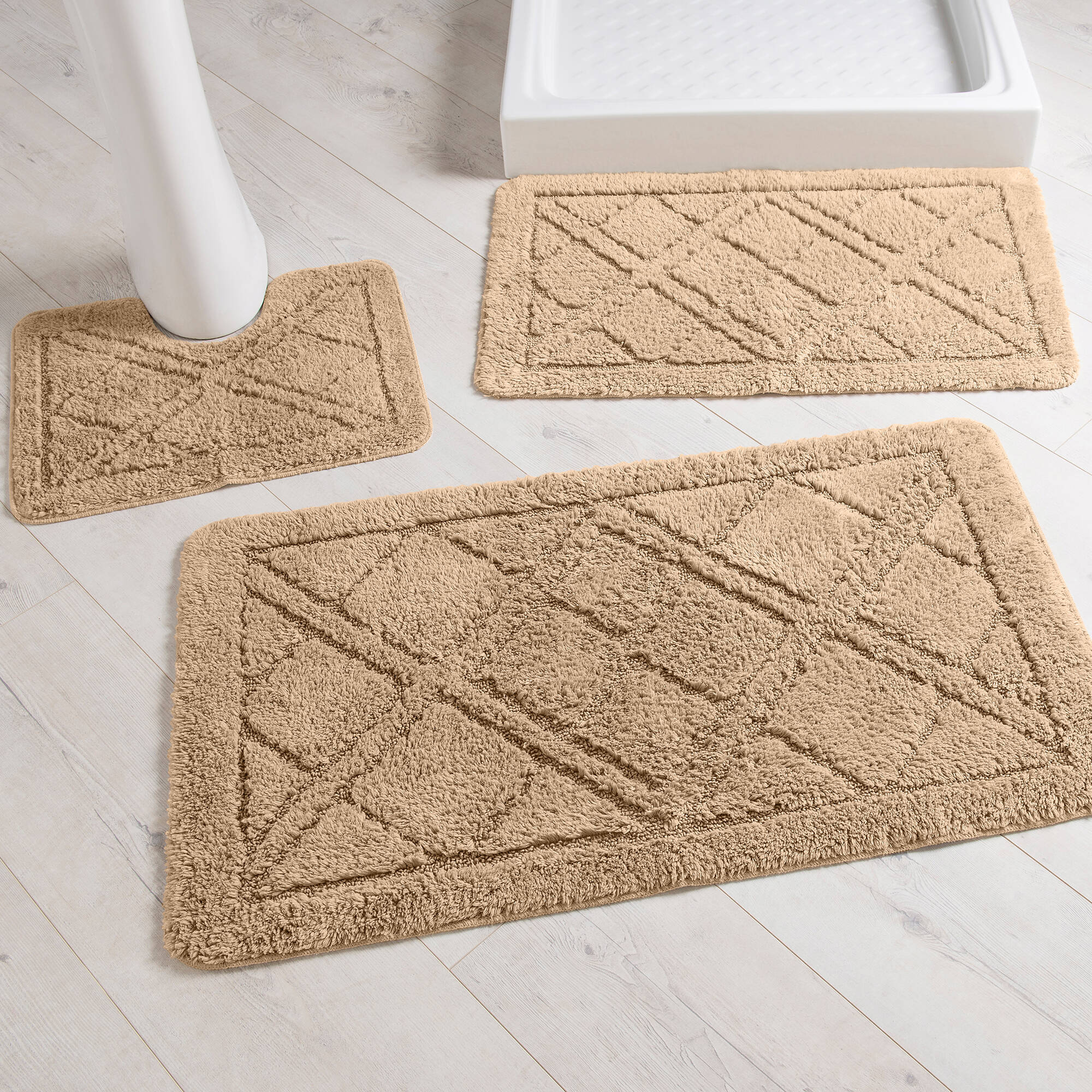 Tapis de bain losanges