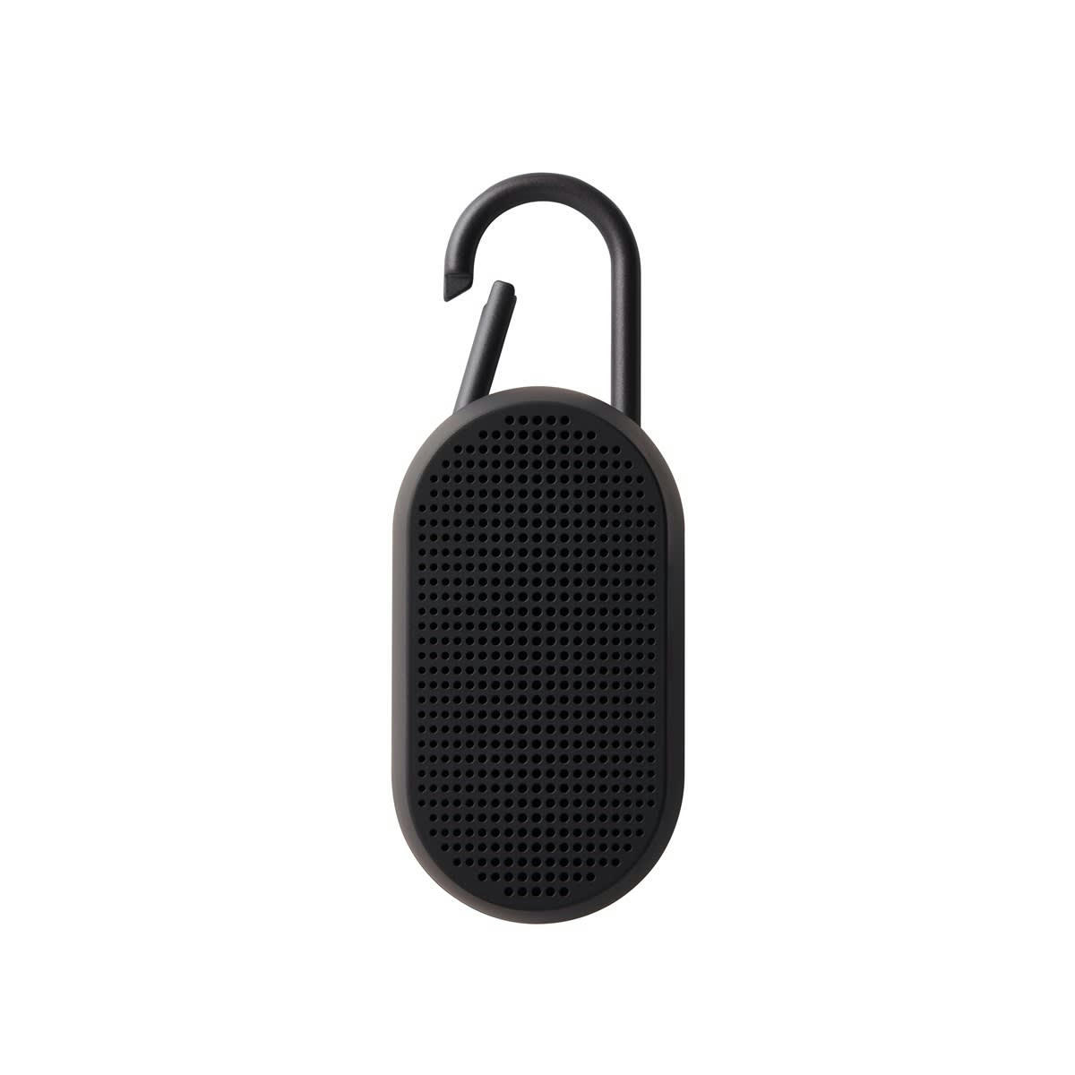 MINO T - Enceinte bluetooth avec mousqueton en ABS noir