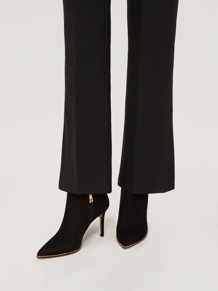 Elegant nubuck high stiletto boots