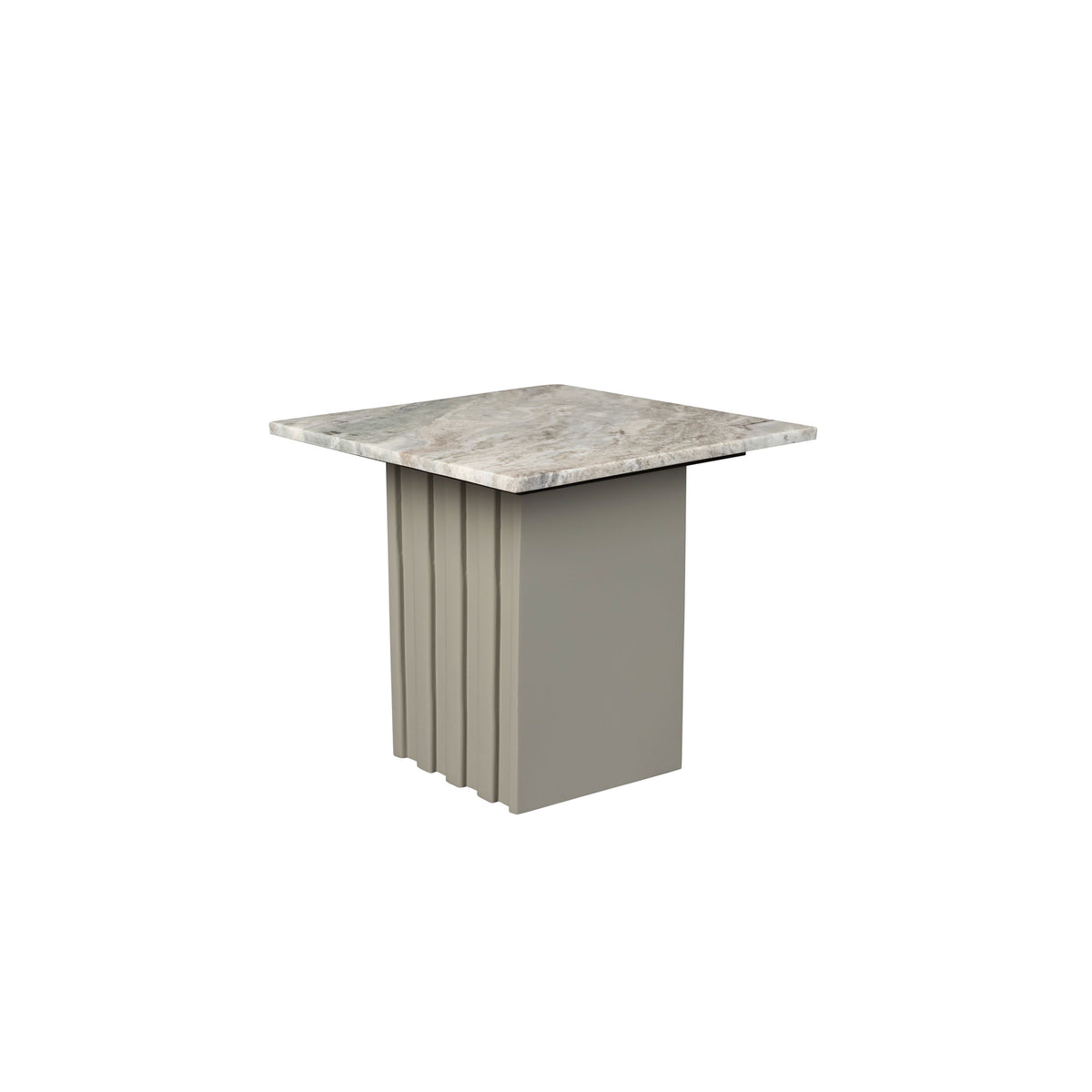 Dutchbone Clayton Bijzettafel Vierkant 40x40 cm Marmer - Grijs