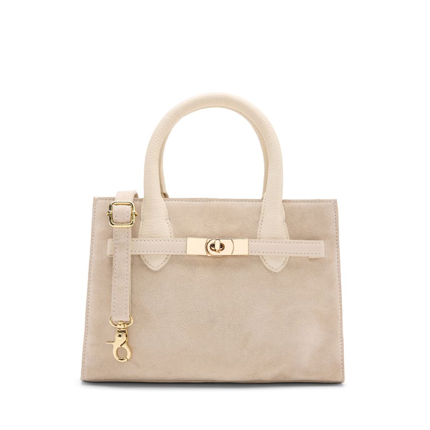 Manfield Off white suède handtas