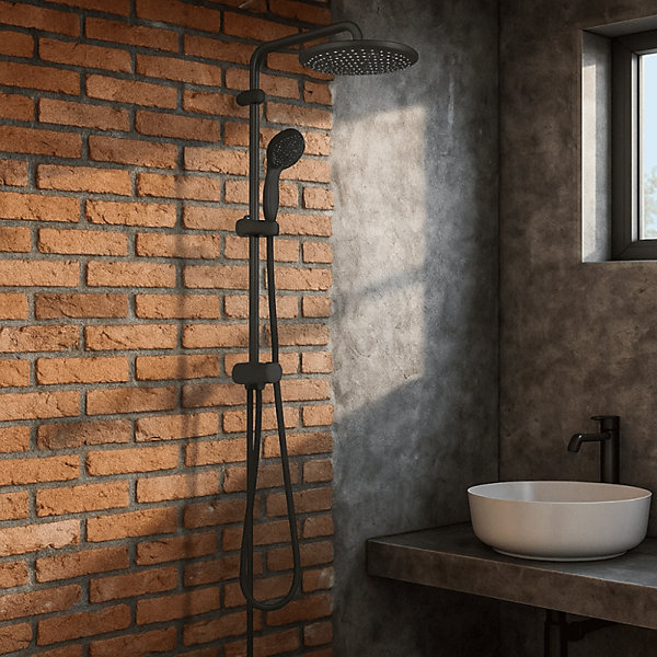 Colonne de douche sans robinetterie GROHE Vitalio Start 250 1 jet Noir mat