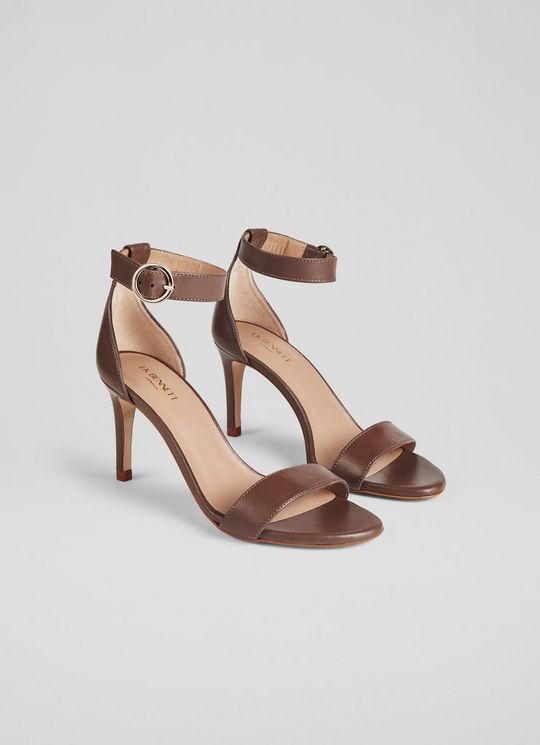 Ivy Nude 4 Leather Single Strap Sandals