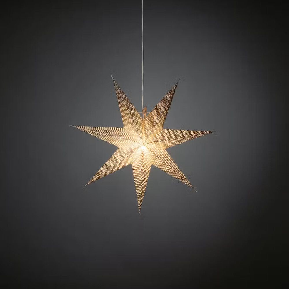 ADVENTSSTJERNE KONSTSMIDE 7-UDDIG 60CM SØLV