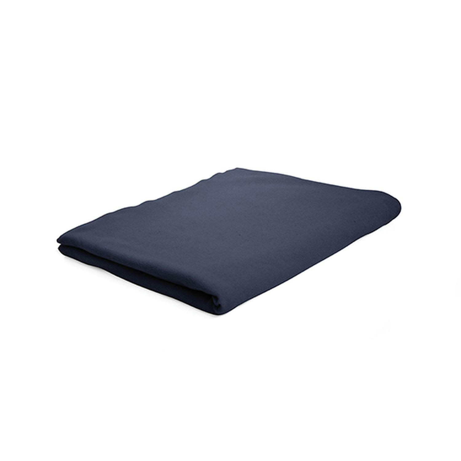 - Drap plat ciel d'orage 100% coton 57 fils 180 x 290 cm bleu
