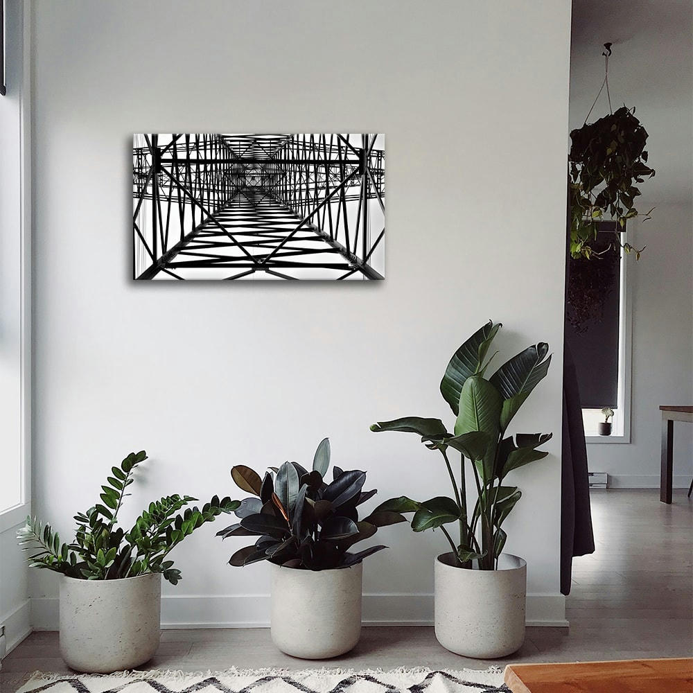 - Tableau impression sur toile poteaux d'électriques 50x80cm