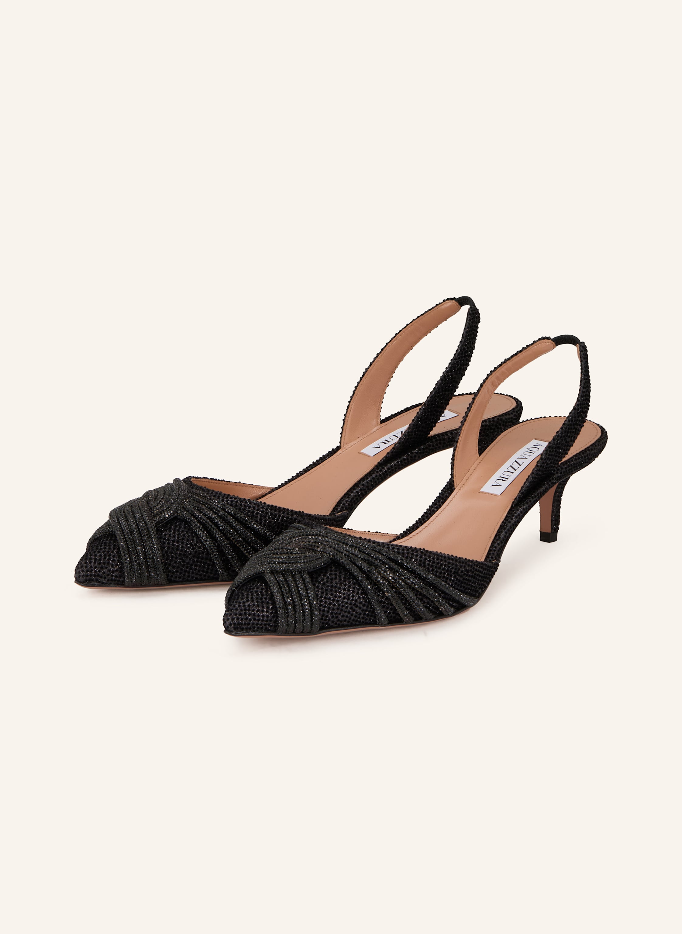 AQUAZZURA Slingpumps GATSBY SLING mit Schmucksteinen
