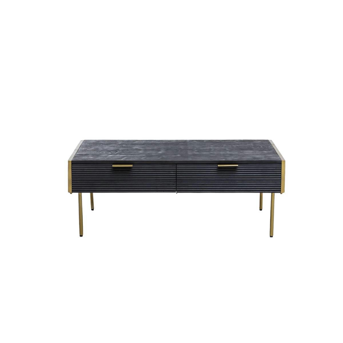 ANGE - Table basse en bois noir 110 cm