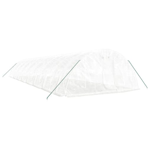 NNEVL Greenhouse with Steel Frame White 80 m&sup2; 16x5x2.3 m