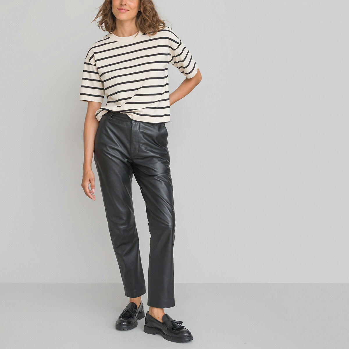 T-shirt boxy, à rayures